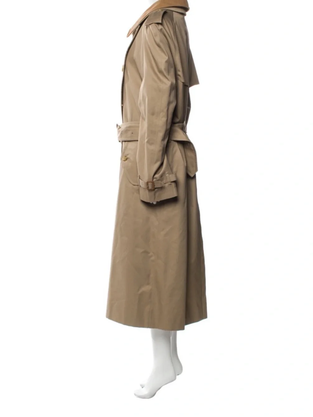 Burberry Beige Trench Coat, Belt and Contrast Collar and removable wool lining - Picture 2 of 3